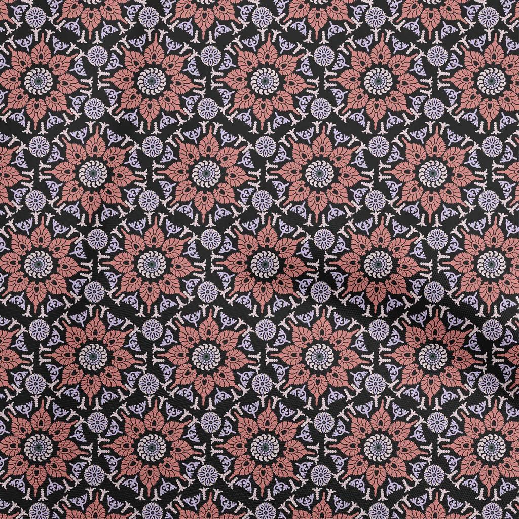 oneOone Cotton Flex Lime Green Stoff Asiatischer Ornamentstoff zum Nähen Bedruckter Bastelstoff Meterware 40 Zoll