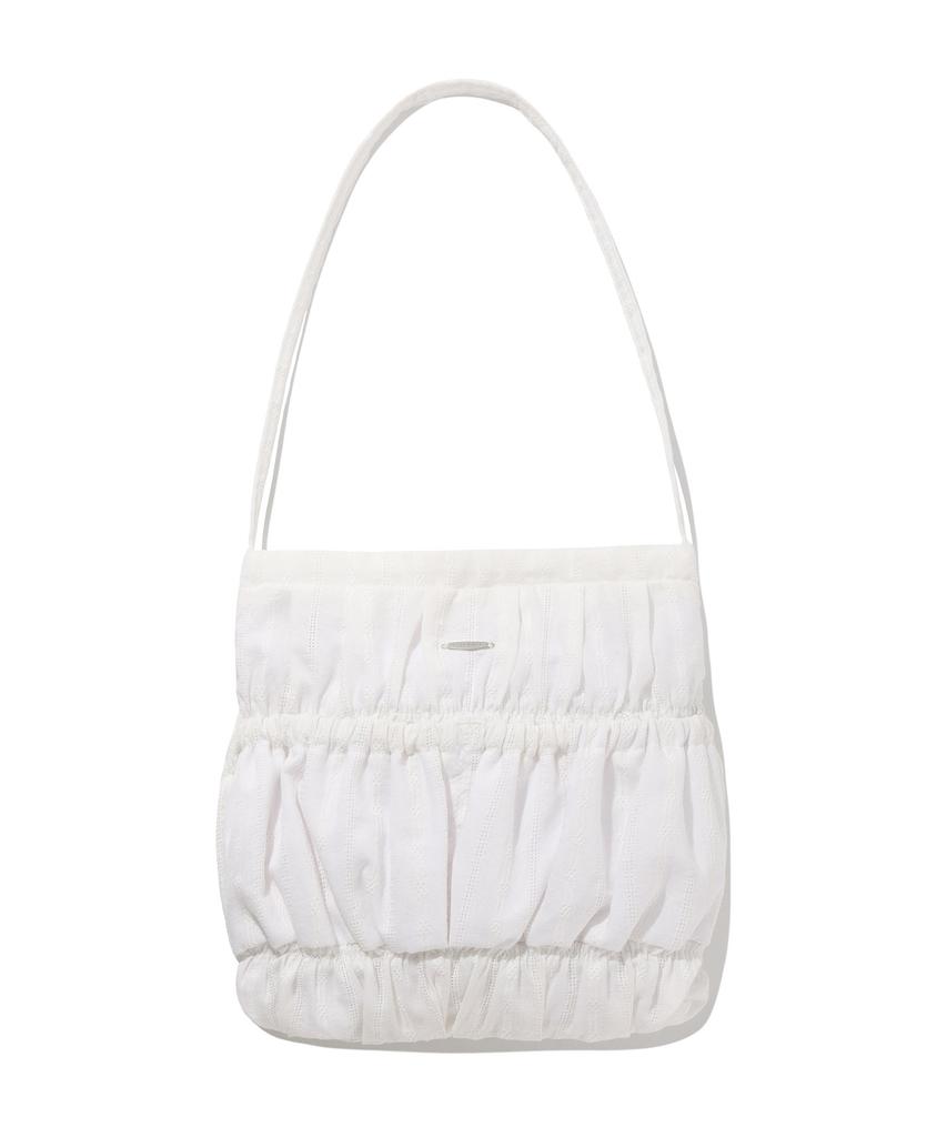 Covernat Woman Clover Heart Lace Mini Tote Bag White