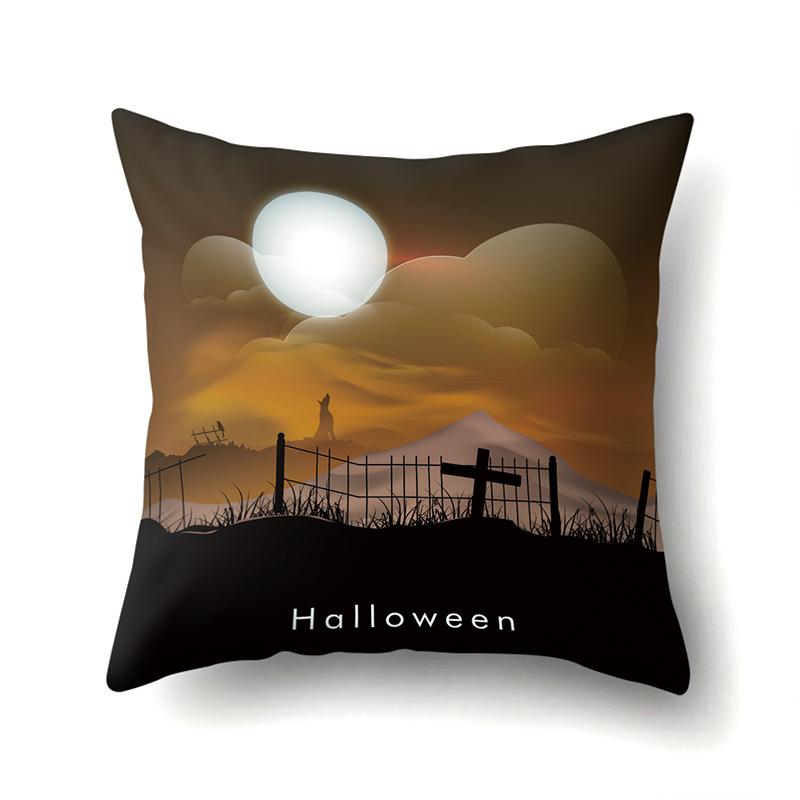 Halloween Pillowcase Car Waist Pillow Pumpkin Sofa Cushion Cover Office Home Living Room Pillowcase