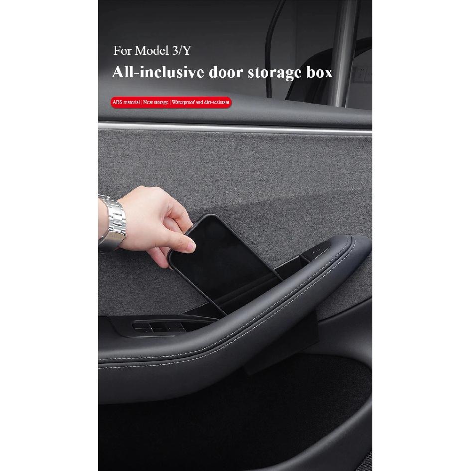 For Tesla Model 3 Y YL Juniper Highland 2020-2026 Door Handle Storage Box Inner Handle All-inclusive Organizer Container Tray