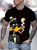 Cool Cartoon Duck Print Short Sleeve T-Shirt, Stylish Casual Top For Men