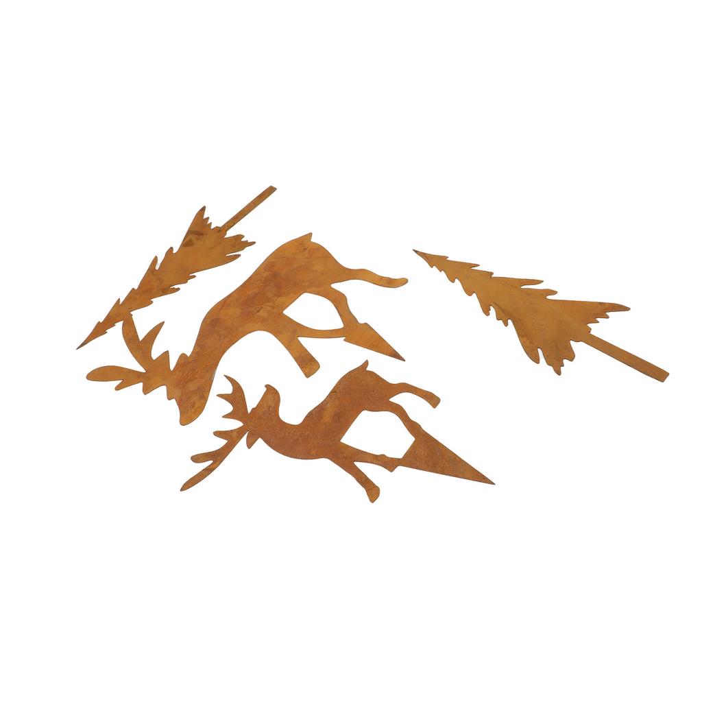 4PCS Weihnachten Metall Yard Stakes Wetter Beständig Baum Hirsch Form Dekorative für Garten Terrasse Im Freien