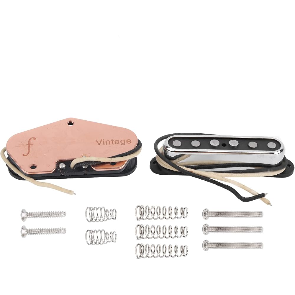 Vintage noiseless pickups for Telecaster electric guitars, featuring Alnico 5 magnets, retro-styl...