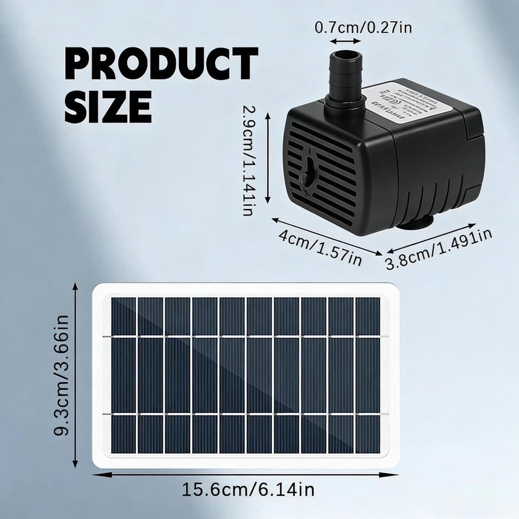 Solar-Powered USB 5V Water Pump Kit for Fish Tanks & Pet Water Circulation