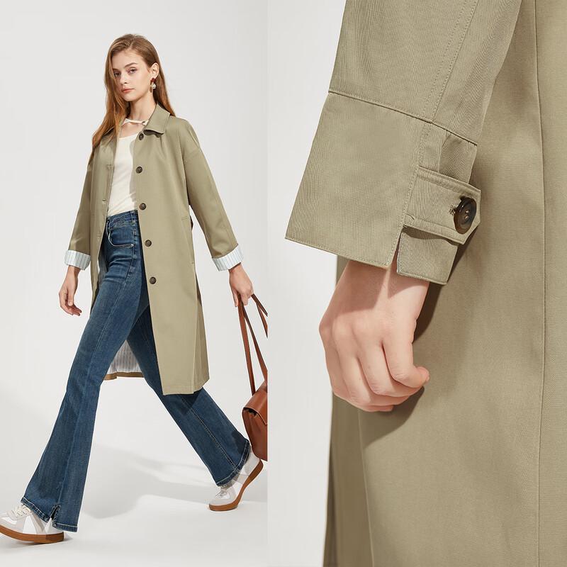 Women's Stylish Mid-Length Trench Coat