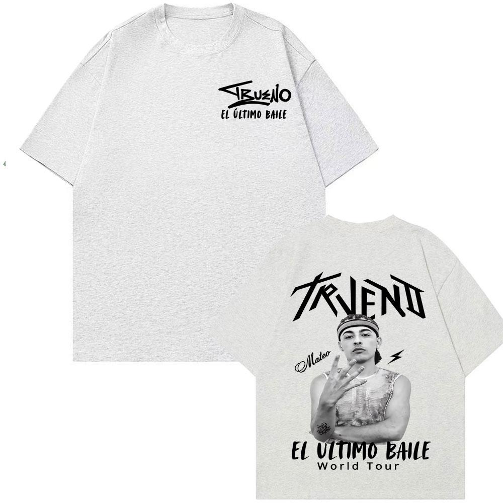 Trueno El Ultimo Balie 2025 World Tour Rapper T-Shirt, Hip Hop Harajuku Pop Summer Crew Neck Casual Cotton Short Sleeve