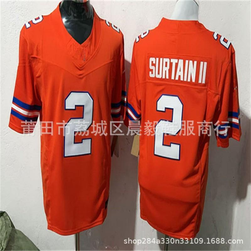 Camiseta Bordada Personalizada NFL Denver Broncos para Hombre - 10 7 15 14 15 Uniforme de Fútbol Estilo Oficial