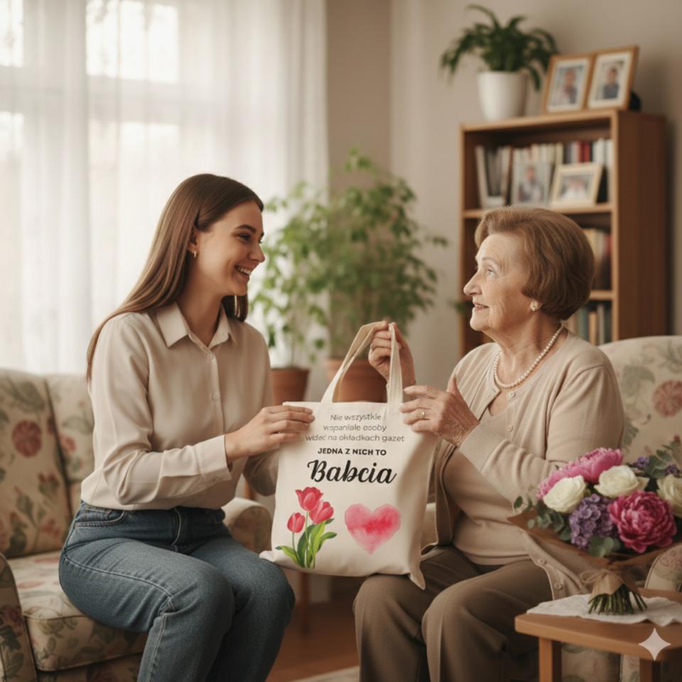 Printed Shopper Bag Gift For Grandma Grandma' Day Birthday [Bag3]