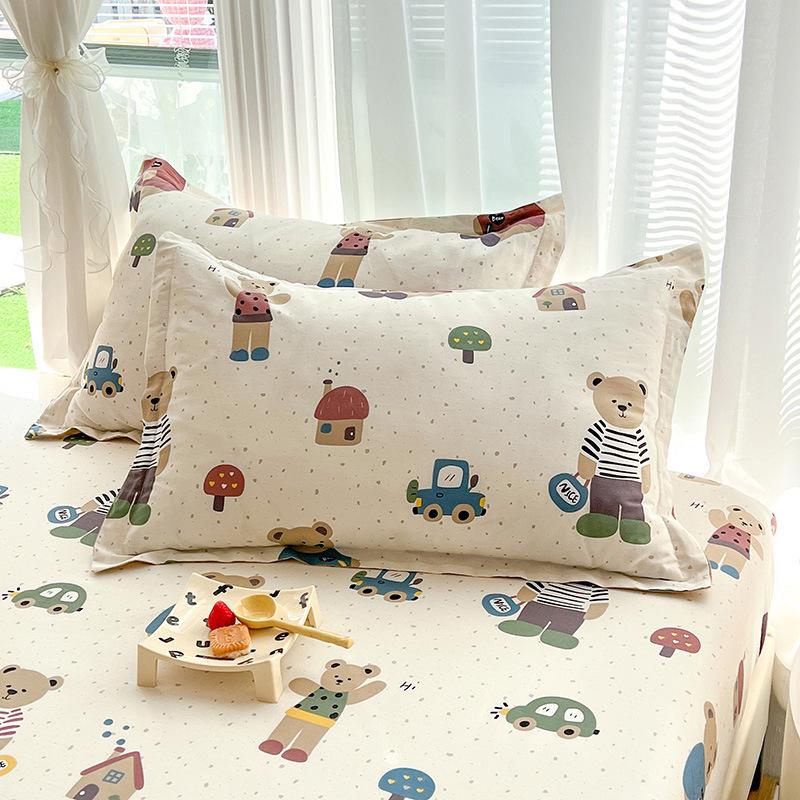 Cotton Pillowcases: Pure Cotton, Simple Style for Home, Dorms, Single & Double Rooms (Single/Pair)