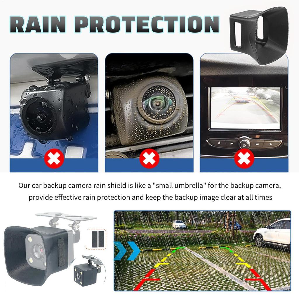 Backup Camera Rain Shield Portable Universal Silicone Guard Car Camera Protective Cover for Driver Truck RV Vehicle Exterior
