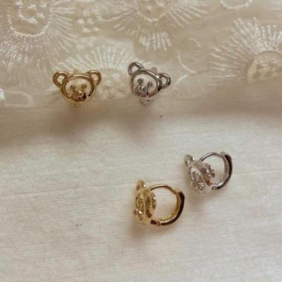 Bear One-touch Earrings