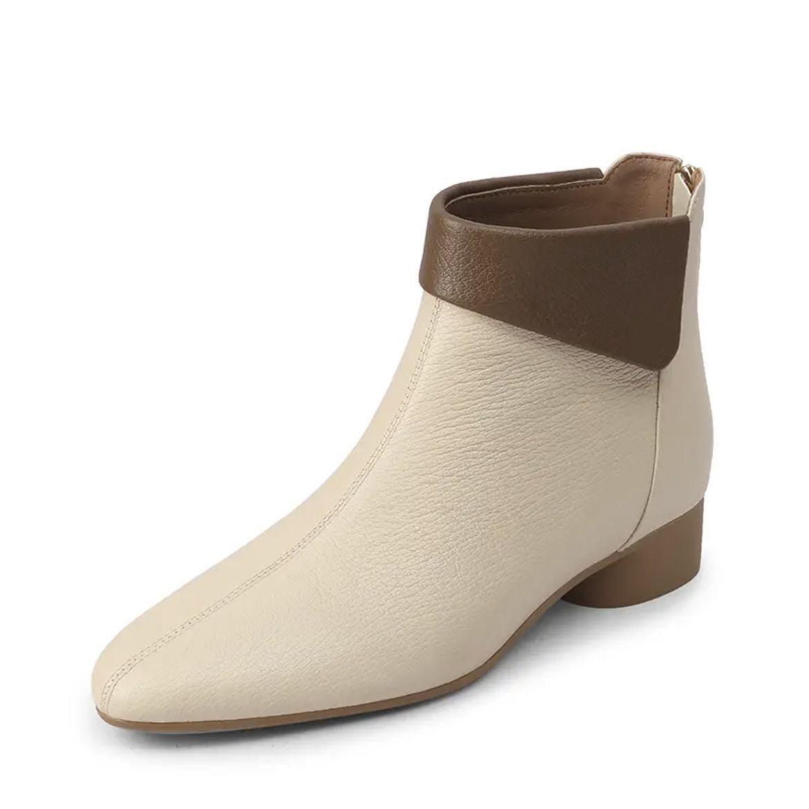 

Женские короткие ботинки на небольшом толстом каблуке 3 см, новые на осень и зиму 2024 года, из мягкой кожи, с мягкой подошвой и мягкой поверхностью, универсальные, на молнии, модные, кожаные 40