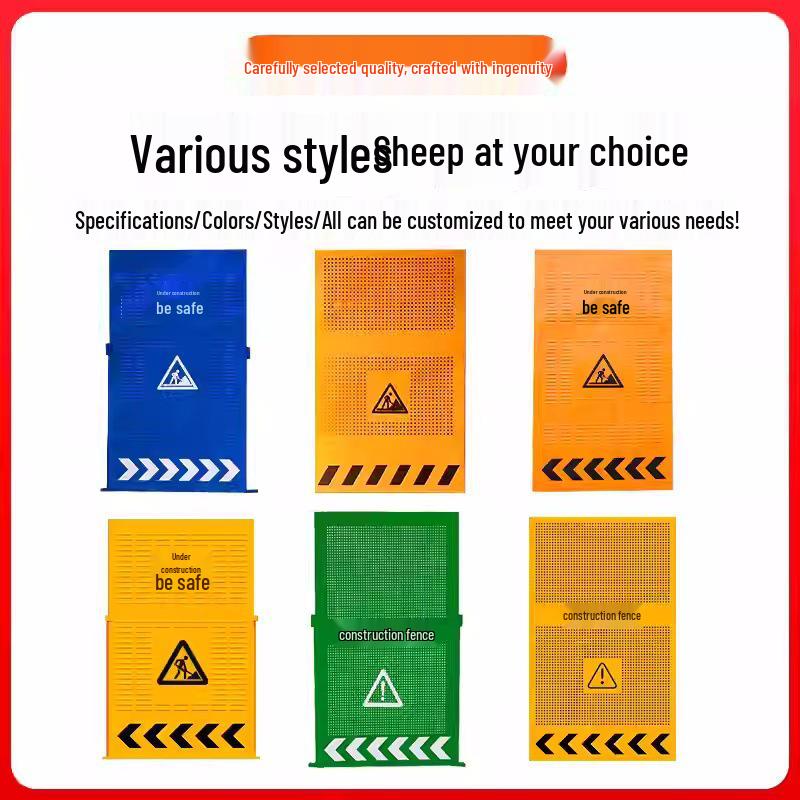 Yellow Perforated Temporary Safety Barrier for Municipal Road Repair Projects