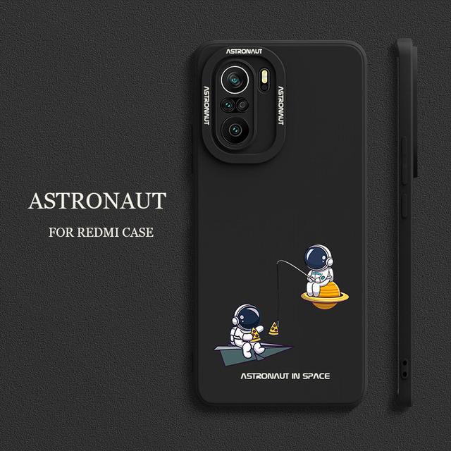 

Чехол для Capa Funda Xiomi Xiaomi Poco F3 M3 Pro F 3 PocoF3, милый защитный чехол для космонавта, мягкие черные чехлы для телефонов Celular Xiaomi Poco F3