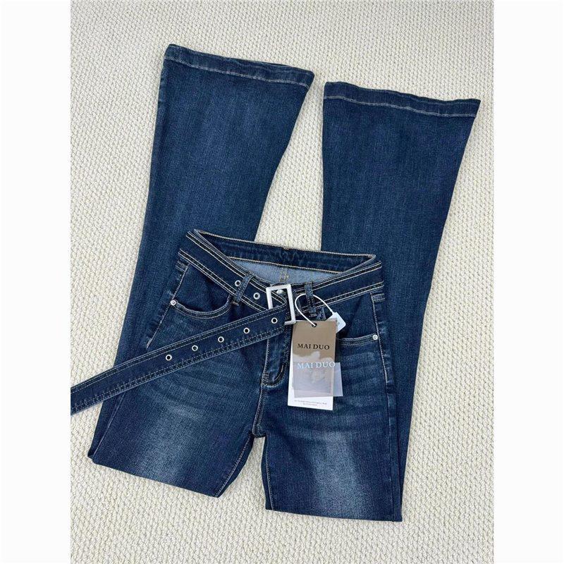 

Women s Retro Blue-Gray Micro-Flare Jeans - Slim-Fit, Stretch, Wide-Leg, Floor-Length Bell Bottoms L сине серый