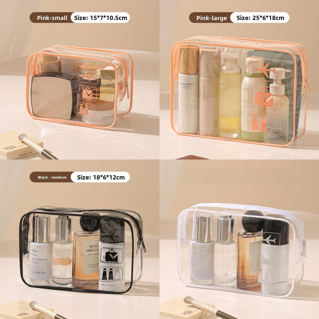 Travel Waterproof Pvc Toiletry Bag Large Capacity Organizer For Packing And Cosmetics Storage