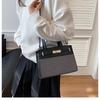 New Women Color Block Handbag Fashion Texture Crossbody Shoulder Commuter Bag CLE
