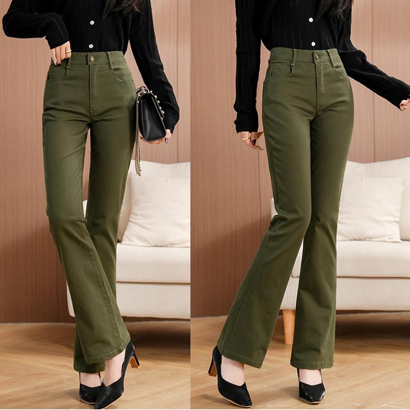Jean bootcut stretch pour femme, Jean évasé coupe slim taille moyenne, Jeans décontractés pour femme
