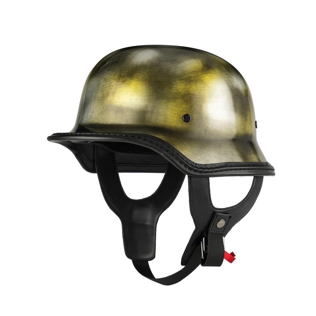 National Standard Handmade Retro Motorcycle Half Helmet For Men And Women German Style Soldier Helmet Indian Ladle Helmet Motorcycle Helmet