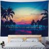 Sea Coconut Tree Tapestry Wall Hanging Bohemian Sunrise Landscape Home Decoration, Aesthetic Bedroom Living Room Decoration