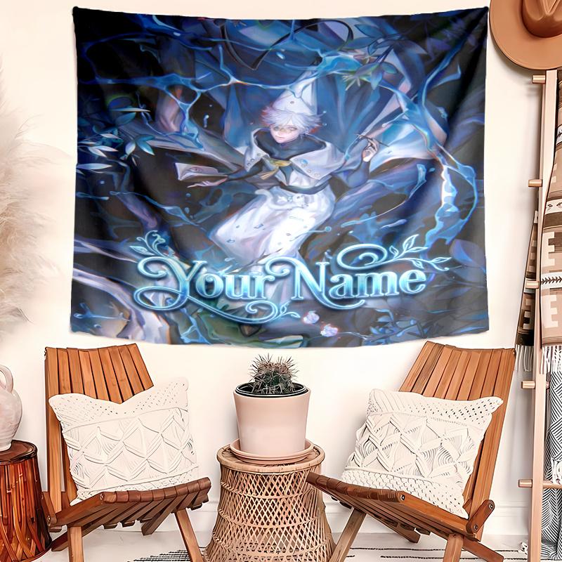 Witch Hat Atelier Tapestry with Custom Name Wall Hanging Room Background Cloth Home Decor Beach Mat Yoga Mat Sofa Bed Sheet