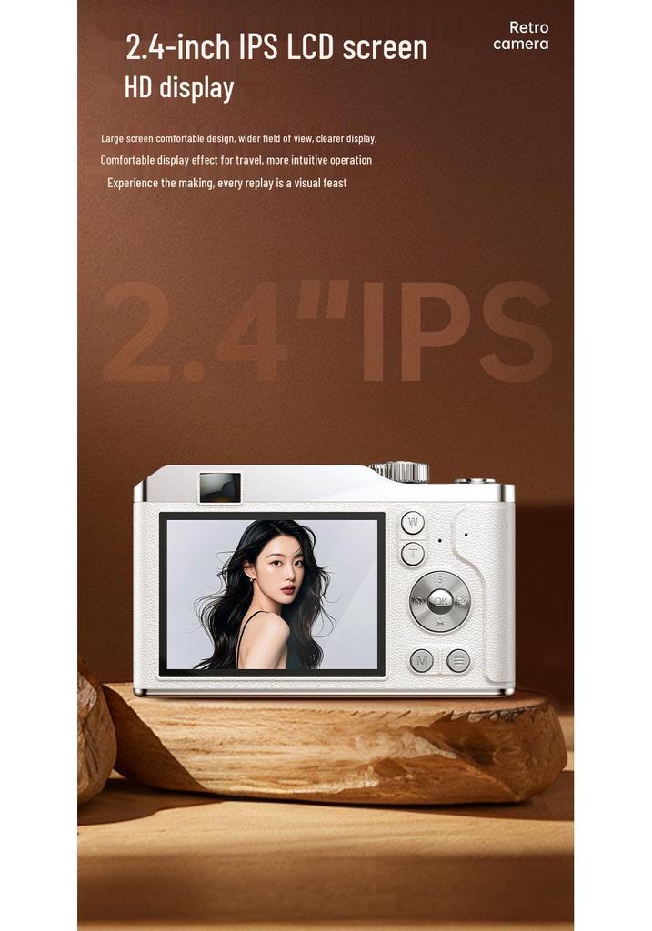 HD Pixel Dual Selfie Retro Mini Mirrorless Camera for Students