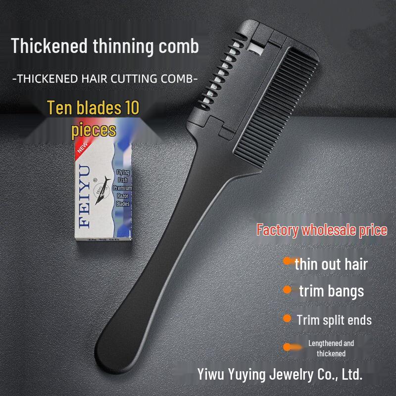 Dual-Use Hair Thinning Comb with Stainless Steel Blade