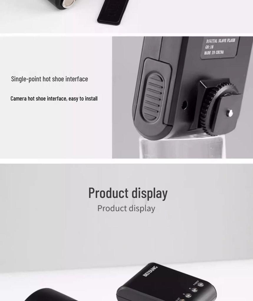 WS-25 Mini Flash Light: Hot Shoe Mount for Canon, Nikon, Sony Cameras