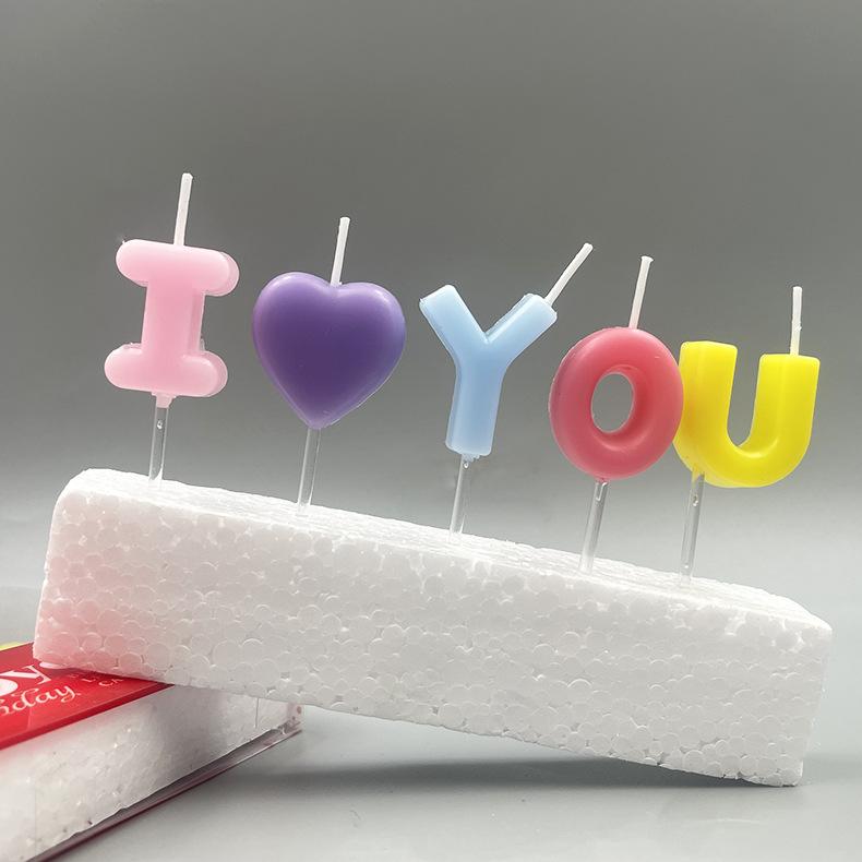 

English Letter I LOVE YOU Confession Candle Letter Valentine s Day Love Atmosphere Confession Birthday Candle