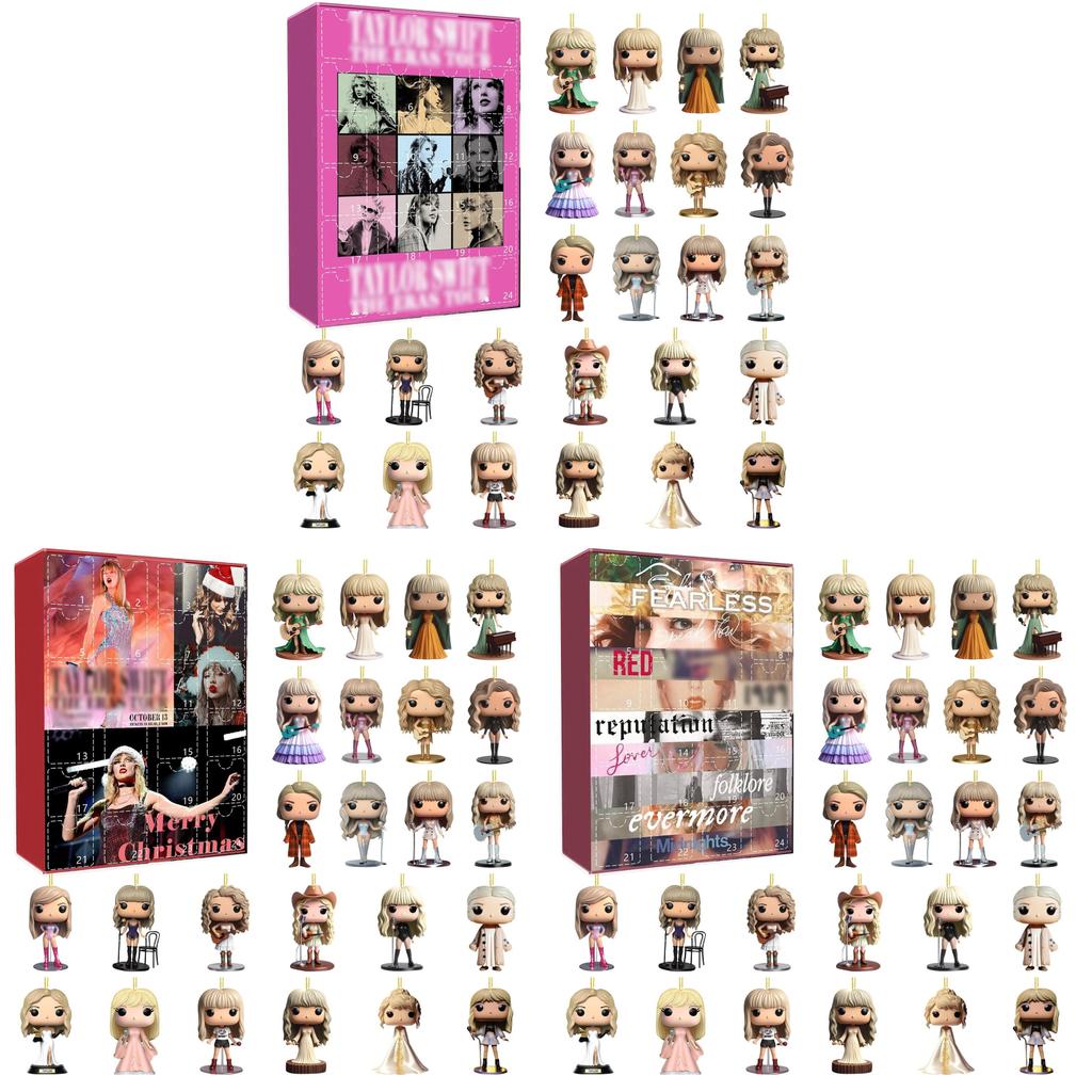 Weihnachts-Countdown 24 Tage Acryl-Adventskalender mit versteckten Blind Boxes für Weihnachtsgeschenke