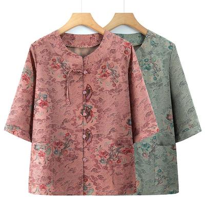 2026 Spring/Summer Slimming Printed Shirt for Plus Size Middle-Aged & Elderly Women