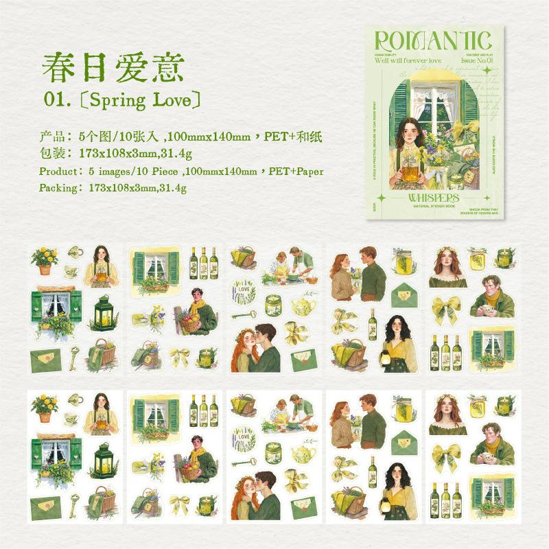 10pcs/1lot Kawaii Scrapbook Sticker romantic talk Scrapbooking Supplies Planner Decorative Stationery Sticker