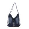Vintage Denim Hobo Bag, Large Capacity, Zipper Decor, Adjustable Strap, 3-in-1 Shoulder Crossbody Backpack For Women