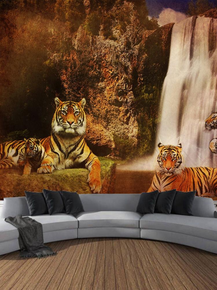 

Лес, дикая природа, тигр, настенный гобелен, художественное украшение, одеяло, занавеска, украшение для дома, спальни, гостиной, гобелен 230X180CM