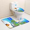 Shell Bathroom Floor Mat Toilet Three-Piece Set