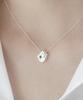 Alleun Silver 925 Asymmetrical Natural Pendant Chain Necklace