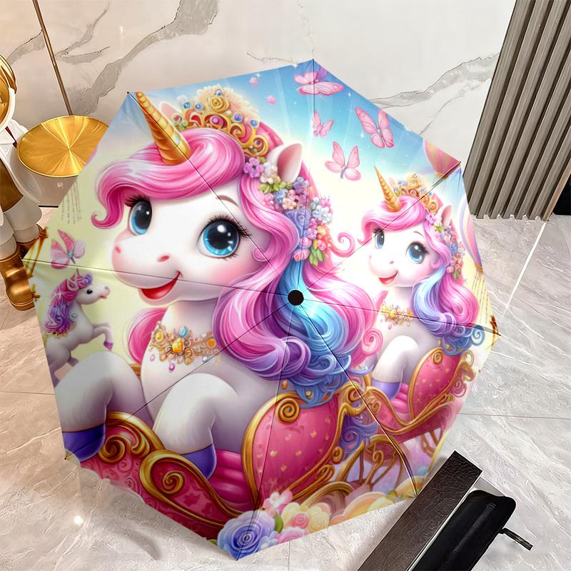 Regenbogen Einhorn Fantasy Himmel Schirm Ist Geeignet Für Alle Jahreszeiten Einschließlich Zuhause Reisen Und Outdoor-Aktivitäten Multifunktionaler Schirm S4
