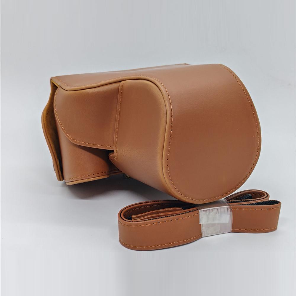 PU Leather Camera Bag Case For Panasonic FZ200 Full Body Protection Cover With Strap