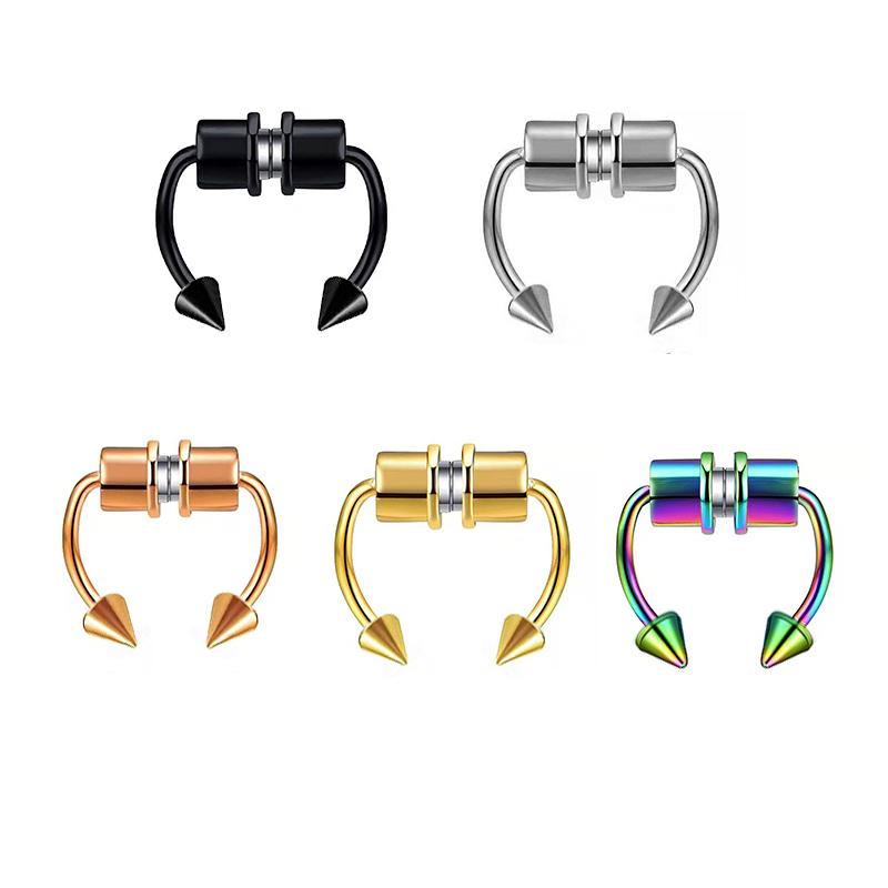 Ikke-piercing Nese Ring Falsk Nesebøyle Magnetisk Horseshoe Ring Body Jewelry