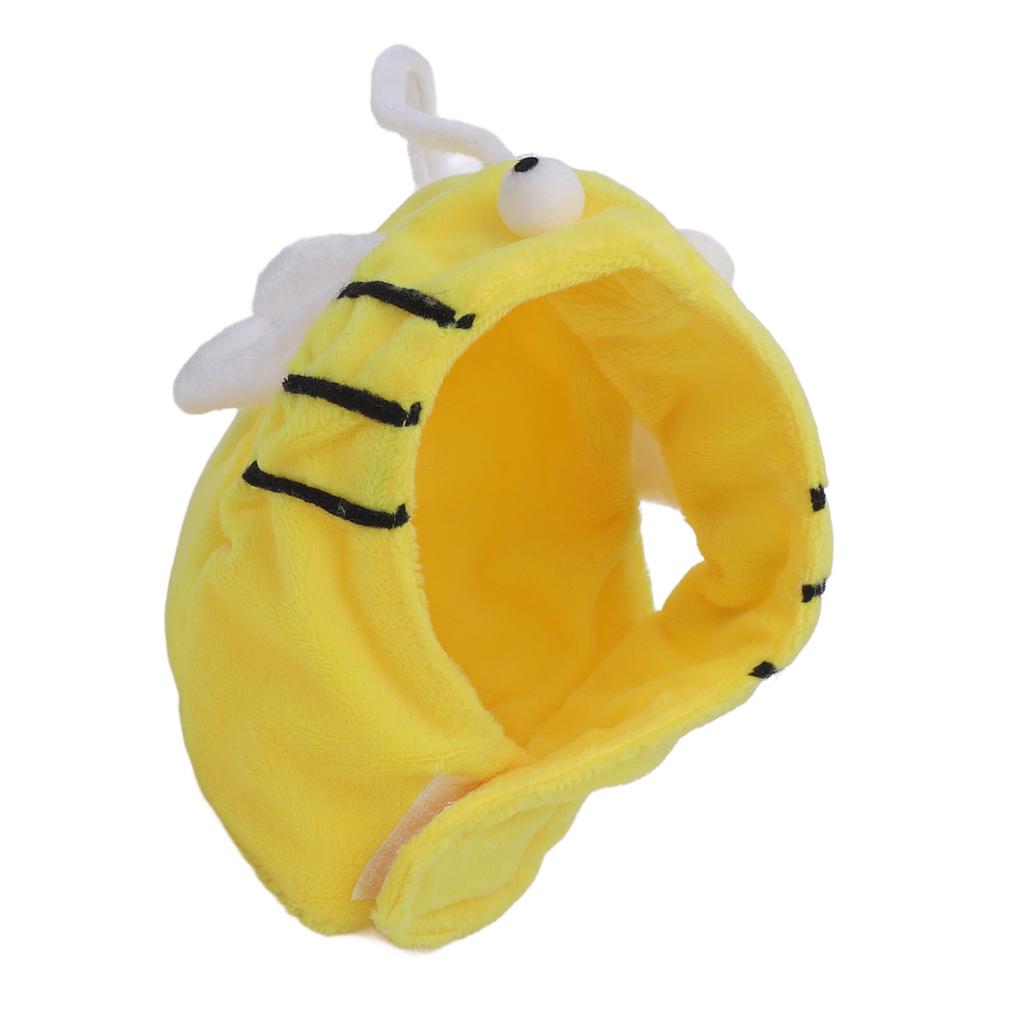 Cat Head Wearing Teaser Stick Yellow Bee Interactive Toy Cat Teaser Hat for 24-30cm Necks