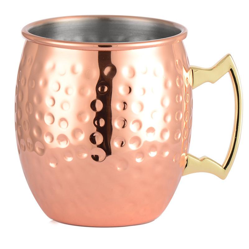 Brass Moscow Mule Mug Stainless Steel Elegant Beer Cup With Colorchanging Finish For Bar Use