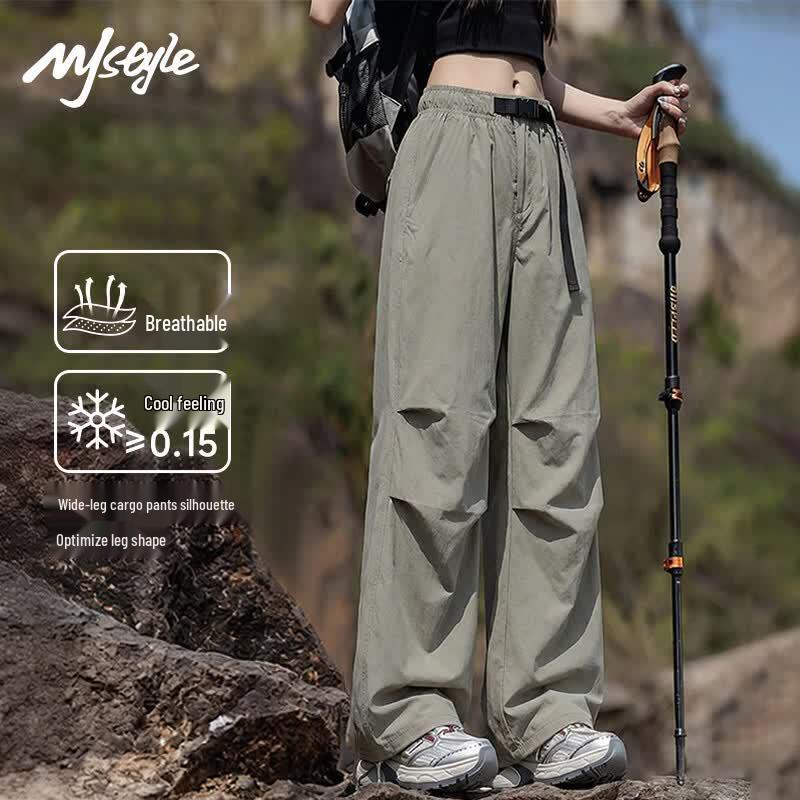 

MJ STYLE Women s Casual Wide-Leg Cargo Pants XL