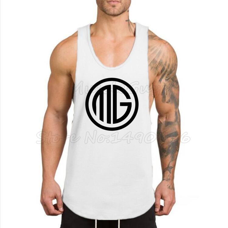 Muscleguys Brand Fitness Mens Tank Top Bodybuilding Clothes Gyms Shirts Slim Fit Vests Cotton Singlets Muscle Stringer Tanktop