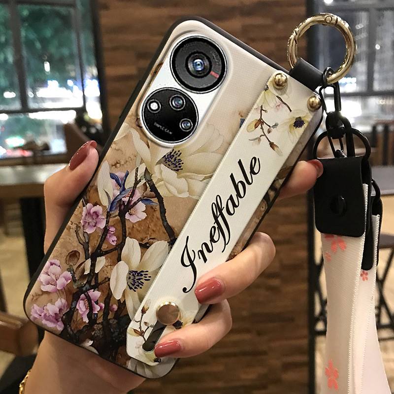 Wristband Phone Holder Phone Case For ZTE Blade V40S/Axon40 SE Dirt-resistant Soft case Durable Wrist Strap Lanyard Ring