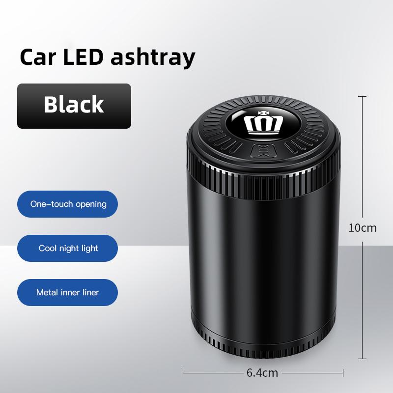 Car Ashtray With LED Light Universal Accessories For Toyota Hilux Corolla RAV4 Camry Highlander Yaris Cross Prado C-HR Sienna FP1
