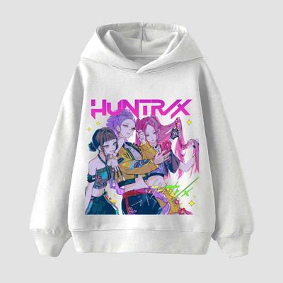 Children's Hoodie Korean KPop Demon Hunter Cartoon Girls Boy Hooded Sweatshirt Warm Children's Wave Fashion Casual Tops