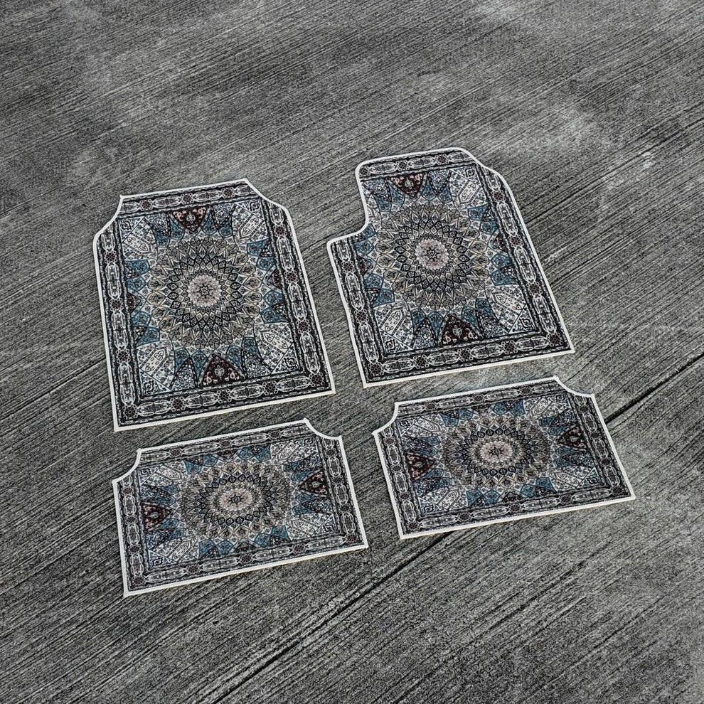 Vintage Persia Kilim Complete Car Foot Mat Machine Made Suede Anti-Skid PVC Bottom Wear Resistant Universal Car Interior Rug