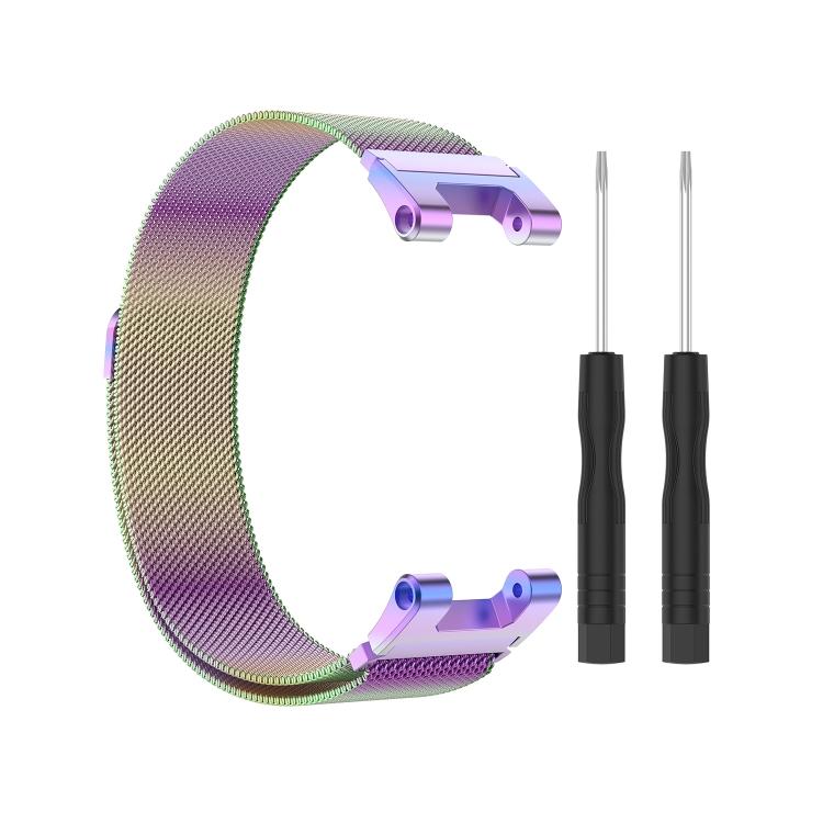 Milanese Watch Band Strap with Screwdriver Tool, Replacement Wrist Accessory for Huami Amazfit T‑Rex A1918 Smart Watch