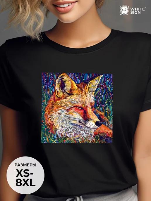 Fox oversized printed cotton T-shirt S