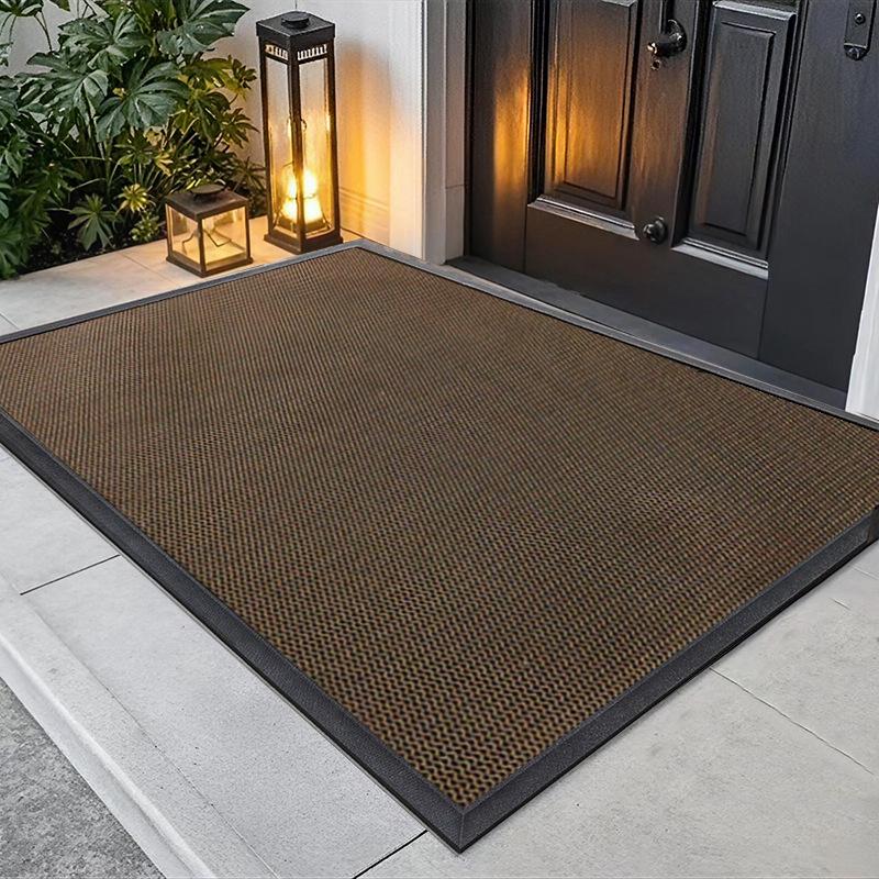 Large Non-Slip Elastic Fiber Door Mat with TPR Bottom - Dirt-Resistant & Eco-Friendly for Villa Entrance or Hallway